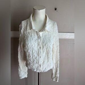 Fashion Nova Textured Cream Jacket